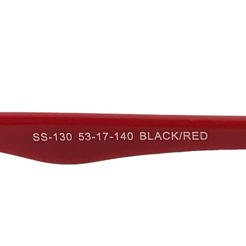 Success Eyeglasses Frames SS-130 BLACK/RED Rectangle Full Rim 53-17-140